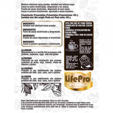 LIFE PRO FIT FOOD PURE COCOA 400G