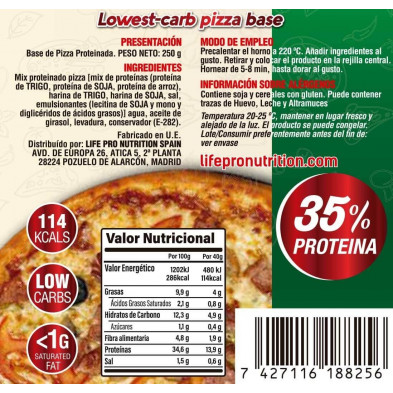 LIFE PRO FIT FOOD BASE PIZZA PROTEICA 250G